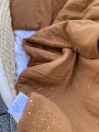 Pościel dziecięca muślinowa golden dots boho brąz