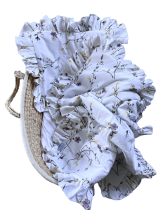 Pościel dziecięca bawełniana z falbanką boho kwiaty*