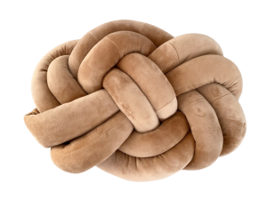 Poduszka precel welurowa knot pillow boho brą*