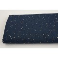 Pościel dziecięca muślinowa golden dots granatowa