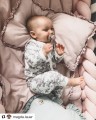 Pościel dziecięca bawełniana z falbanką brudny róż